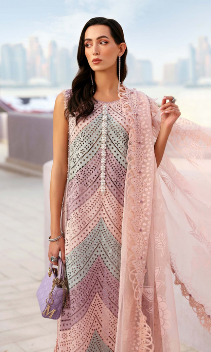 Maria.b - 3PC (Unstitched) Embroidered Chickenkari Lawn Suit - MB01