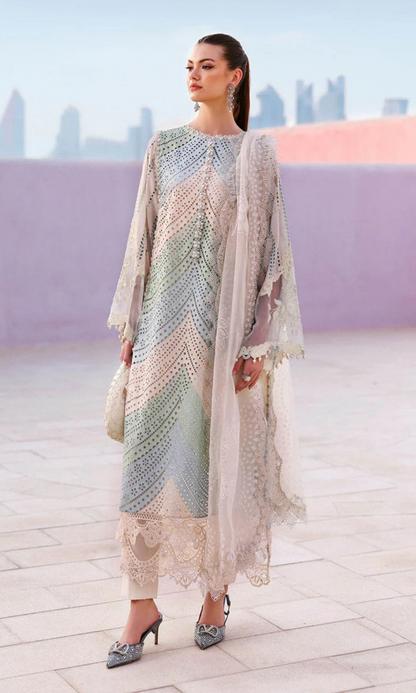 Maria.b - 3PC (Unstitched) Embroidered Chickenkari Lawn Suit - MB02