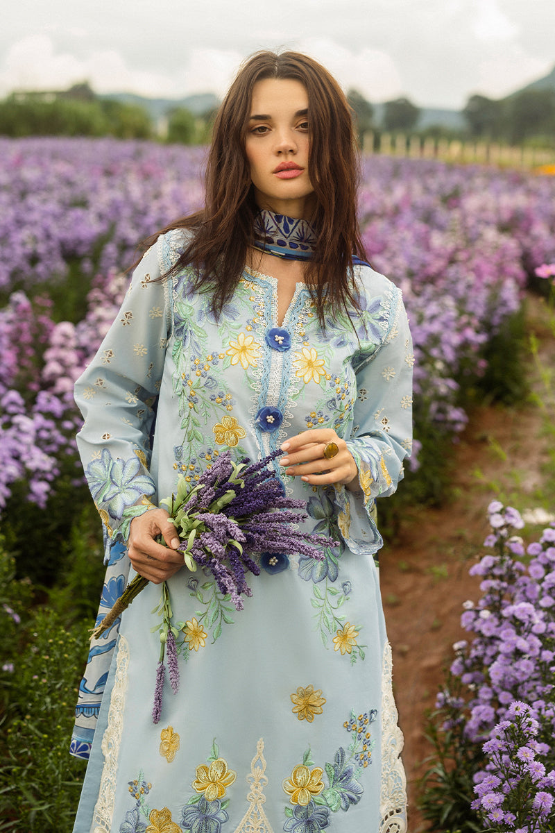 Mushq - 3PC (Unstitched) Chicken Kari Heavy Embroidered Lawn Suit - GKA24