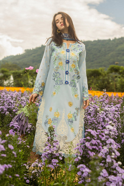 Mushq - 3PC (Unstitched) Chicken Kari Heavy Embroidered Lawn Suit - GKA24