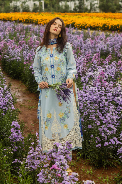Mushq - 3PC (Unstitched) Chicken Kari Heavy Embroidered Lawn Suit - GKA24