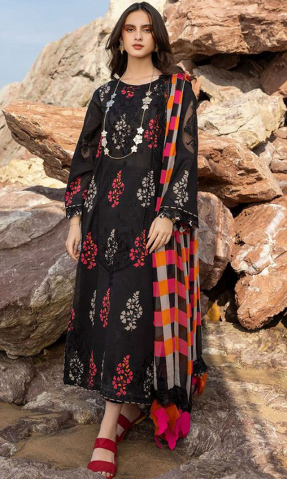Baroque 3PC (Unstitched) - Digital Printed Premium Karandi Suit - CG2499