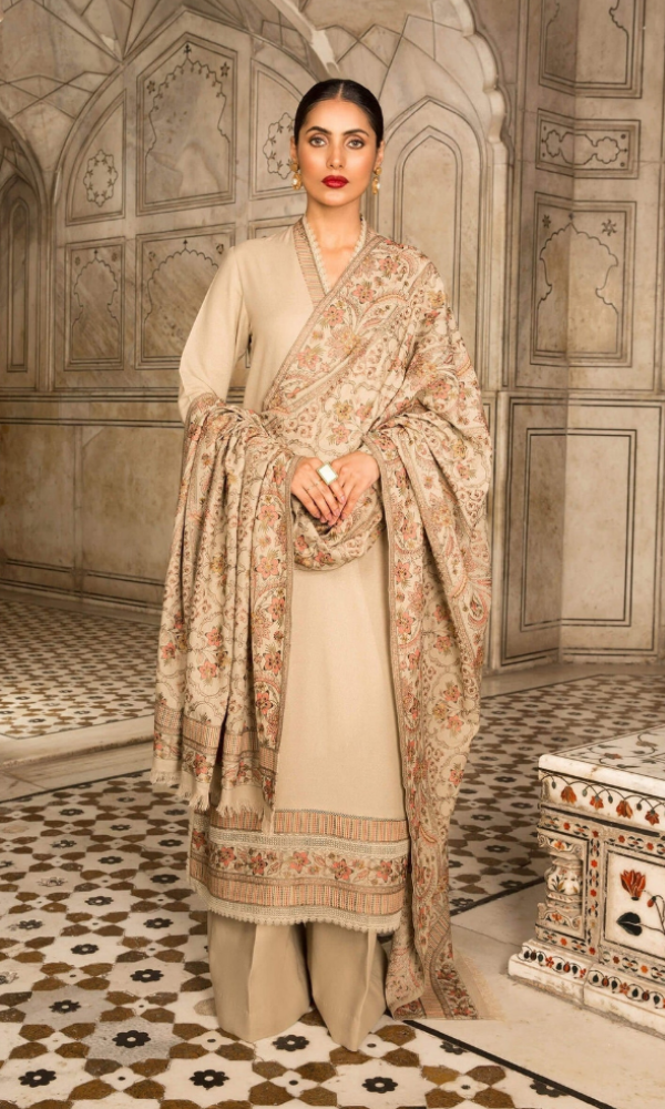 Bareeze - 3PC (Unstitched) Dhanak Embroidered Suit - CG201