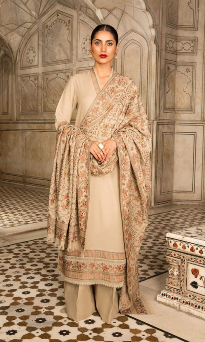 Bareeze - 3PC (Unstitched) Dhanak Embroidered Suit - CG201