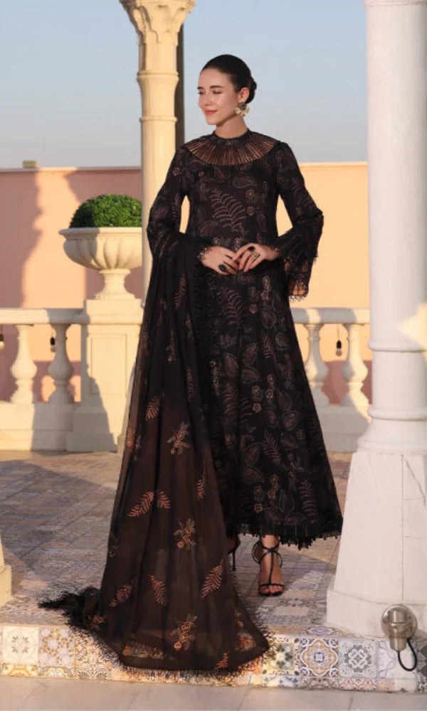 Bareeze - 3PC Heavy Embroidered Lawn Shirt With Embroidered Bamber Chiffon Dupatta  - GKA 6006