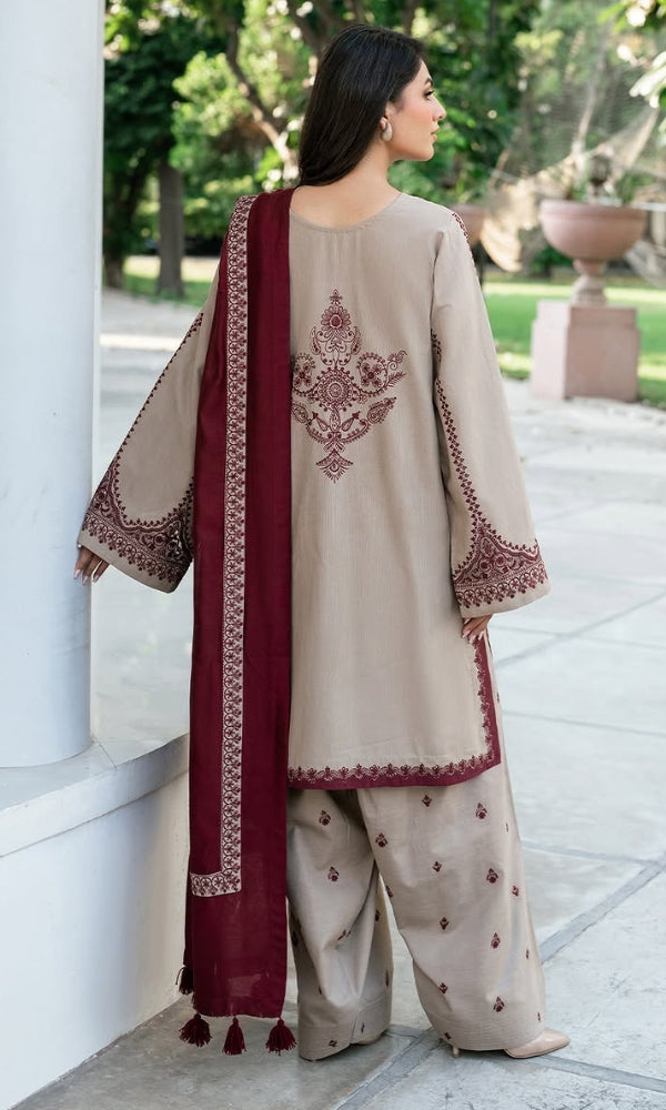Baroque - 3PC Lawn  Embroidered Suit - GKA7126