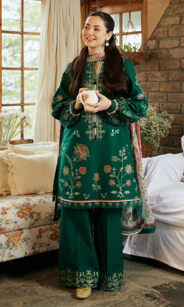 ZARA SHAH JAHAN - 3PC Embroidered Lawn Suit - GKA4252