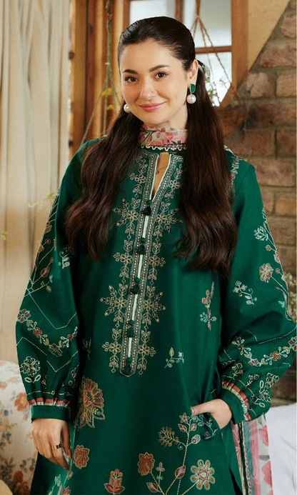 ZARA SHAH JAHAN - 3PC Embroidered Lawn Suit - GKA4252