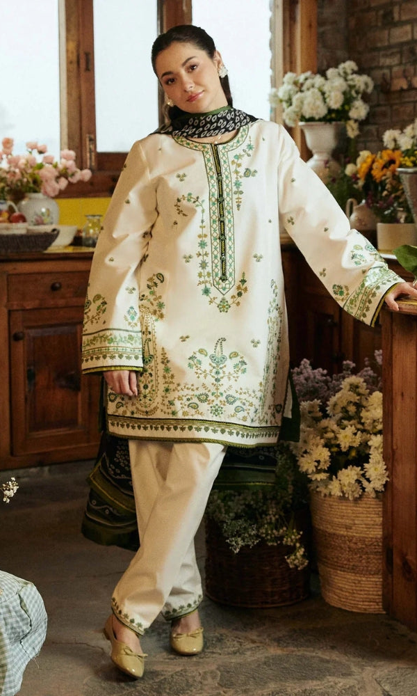 ZARA SHAH JAHAN - 3PC (Unstitched) Embroidered Lawn Suit - GKA4251