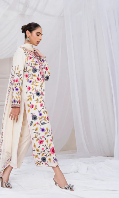 Zakeea - 3PC (Unstitched) Embroidered Lawn Suit - ZK5050