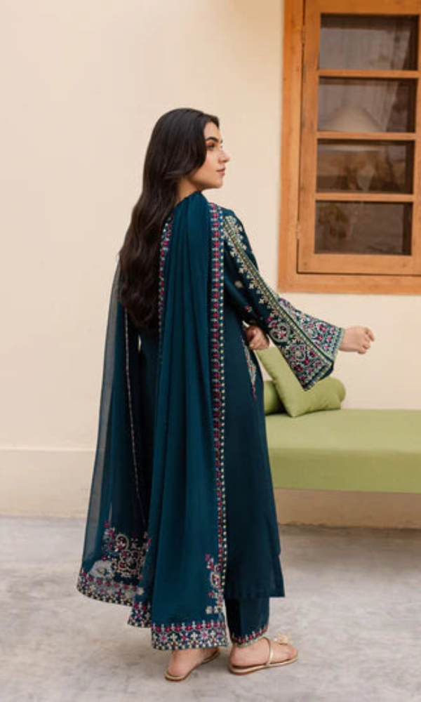 Batik - 3PC (Unstitched) Heavy Embroidered Lawn Suit - BT55