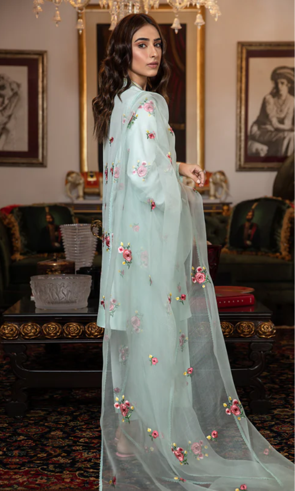 Bareeze - 3PC (Unstitched) Embroidered Shamoz Silk Suit - BR01