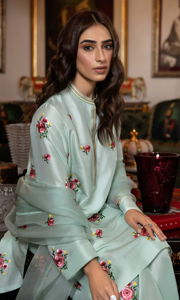 Bareeze - 3PC (Unstitched) Embroidered Shamoz Silk Suit - BR01