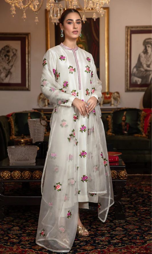 Bareeze - 3PC (Unstitched) Embroidered Shamoz Silk Suit - BR02