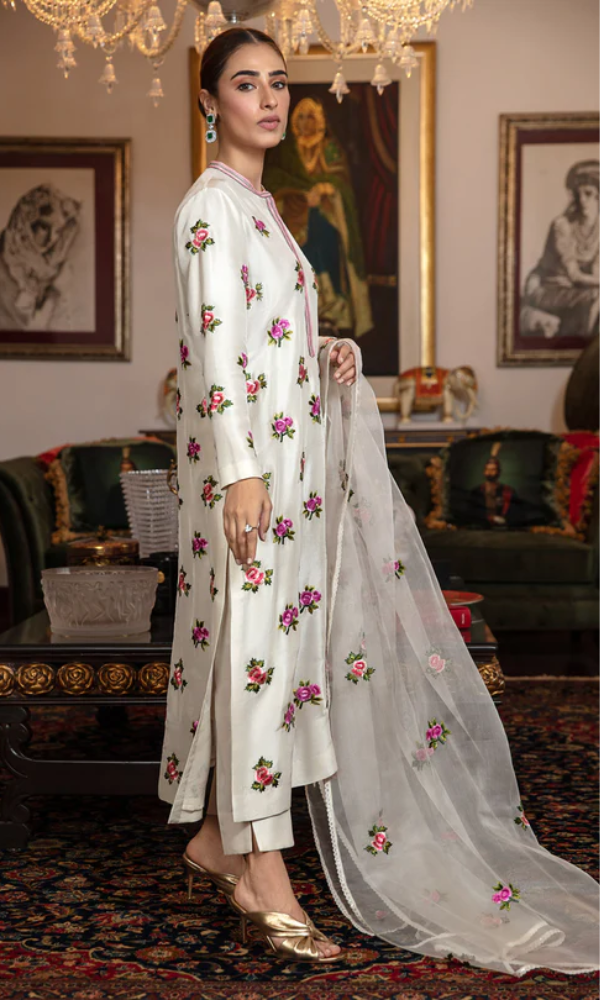 Bareeze - 3PC (Unstitched) Embroidered Shamoz Silk Suit - BR02