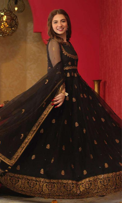 Asim Jofa - 3PC (Unstitched) Embroidered Premium Frock -