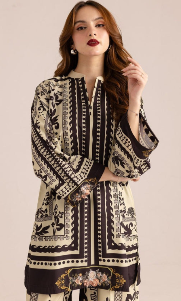 Sapphire - 2PC (Unstitched) Printed Shamoz Silk Suit - SP001