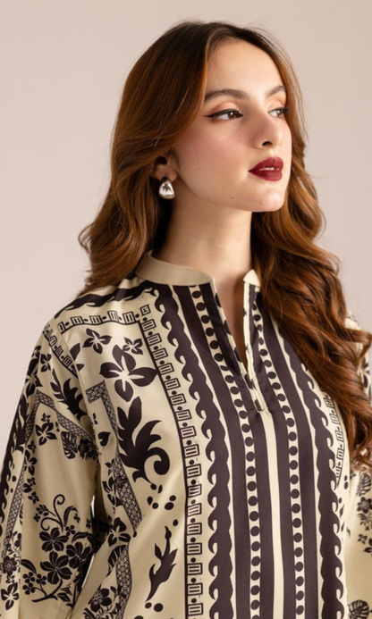 Sapphire - 2PC (Unstitched) Printed Shamoz Silk Suit - SP001