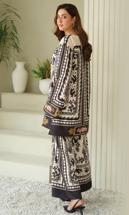 Sapphire - 2PC (Unstitched) Printed Shamoz Silk Suit - SP001