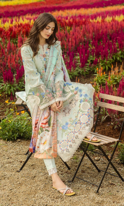 Mushq - 3PC (Unstitched) Chicken Kari Heavy Embroidered Lawn Suit - GKA2454