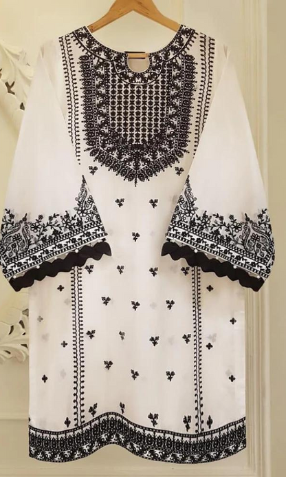 Agha Noor - 3PC (Unstitched)  Dhanak Heavy Embroidered Suit -GKA04