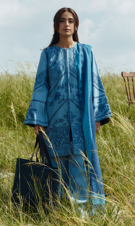 ZARA SHAH JAHAN - 3PC Embroidered Lawn Suit - GKA7224