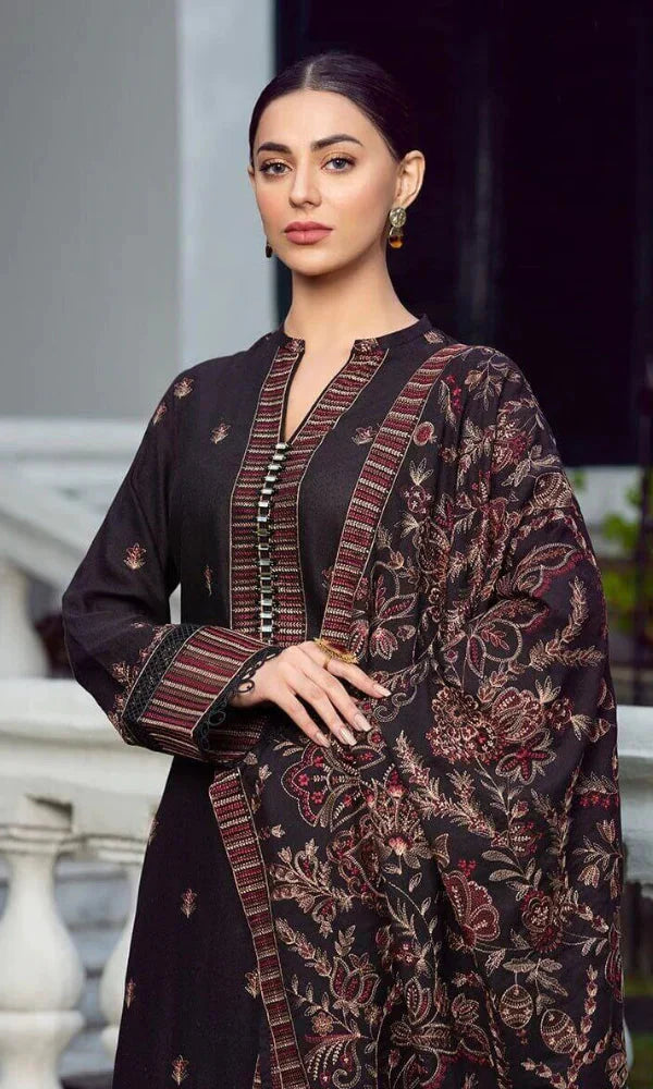 Bareeze - 3PC (Unstitched) Dhanak Heavy Embroidered Shirt With Dhanak Embroidered Dupatta - GKA7520